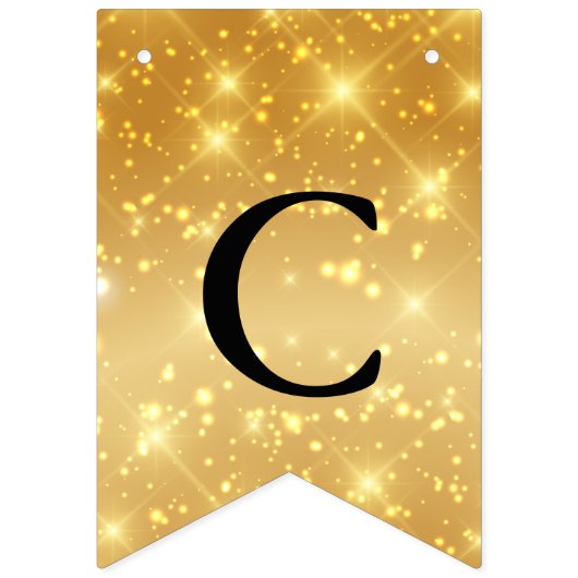 Gefeliciteerd Afstuderen Gold Sparkle Afstuderen Vlaggetjes (Tweede vlag)