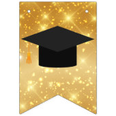 Gefeliciteerd Afstuderen Gold Sparkle Afstuderen Vlaggetjes (Eerste vlag)