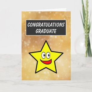 Gefeliciteerd Afstuderen Gold Star-Afstuderen Kaart