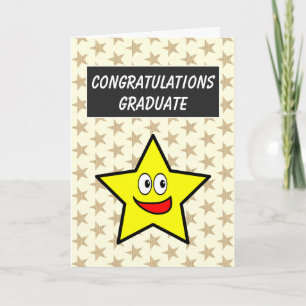 Gefeliciteerd Afstuderen Gold Star-Afstuderen Kaart