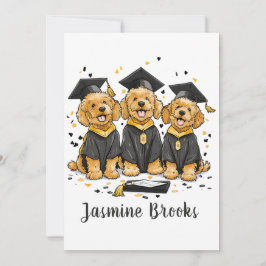 Gefeliciteerd Afstuderen Goldendoodle Dogs Aankondiging