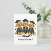 Gefeliciteerd Afstuderen Goldendoodle Honden Briefkaart (Staand voorkant)