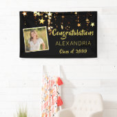 Gefeliciteerd Afstuderen | Gouden sterren | Foto Spandoek (Insitu)
