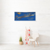 Gefeliciteerd, Afstuderen, Goudklasse op Blauw Spandoek (Insitu)