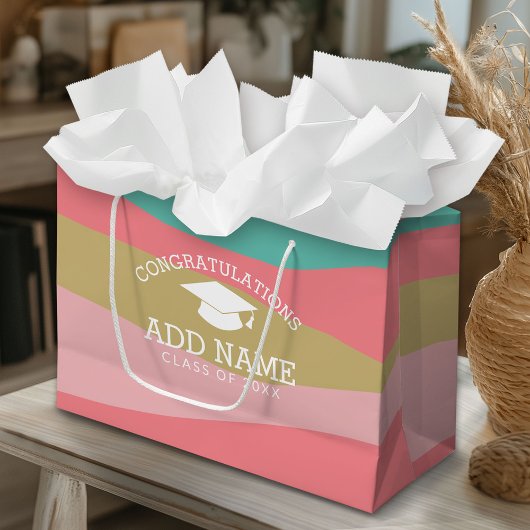 Gefeliciteerd Afstuderen Graduation Cap Modern Groot Cadeauzakje