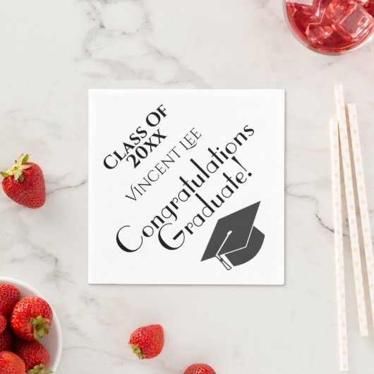 Gefeliciteerd Afstuderen Graduation Party Napkins Servet (Insitu)