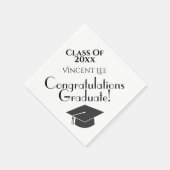 Gefeliciteerd Afstuderen Graduation Party Napkins Servet (Hoek)