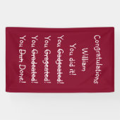Gefeliciteerd Afstuderen Graduation Party Spandoek (Horizontaal)