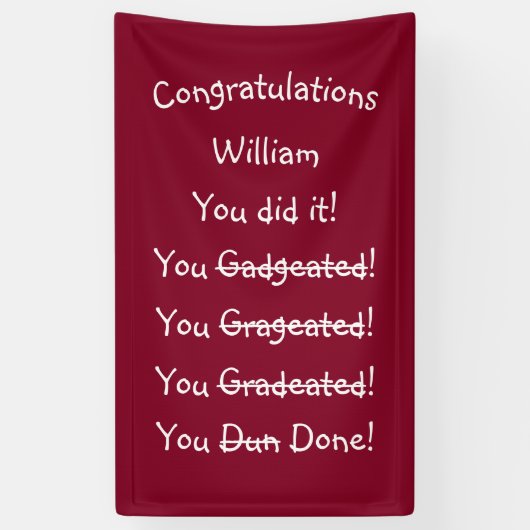 Gefeliciteerd Afstuderen Graduation Party Spandoek (Verticaal)