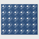 Gefeliciteerd Afstuderen Gradup blauw Cadeaupapier (Vlak)