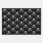 Gefeliciteerd Afstuderen Gradup Cap zwart goud Inpakpapier Vel (Voorkant)