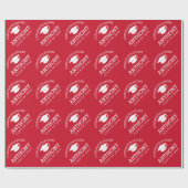 Gefeliciteerd Afstuderen Gradup rood wit Cadeaupapier (Vlak)