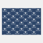 Gefeliciteerd Afstuderen Graduy Cap blauw Inpakpapier Vel (Voorkant)