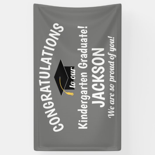 Gefeliciteerd, Afstuderen Graten Kindergarten Spandoek (Verticaal)