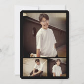 Gefeliciteerd Afstuderen Grey Cutout Foto Afstuder Kaart (Achterkant)