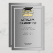 Gefeliciteerd Afstuderen grijs Afstuderen Kaart (Voorkant / Achterkant)