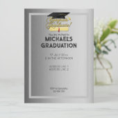 Gefeliciteerd Afstuderen grijs Afstuderen Kaart (Staand voorkant)