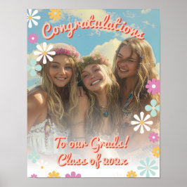 Gefeliciteerd Afstuderen Groep Foto Sign Poster