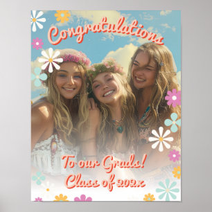 Gefeliciteerd Afstuderen Groep Foto Sign Poster