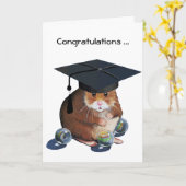 Gefeliciteerd Afstuderen: hamster: alle knikkers i Kaart (Gele Bloem)