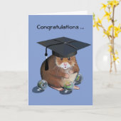 Gefeliciteerd Afstuderen: hamster: alle knikkers i Kaart (Gele Bloem)