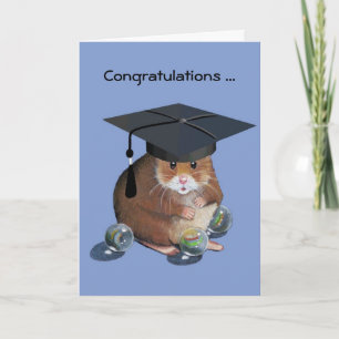 Gefeliciteerd Afstuderen: hamster: alle knikkers i Kaart