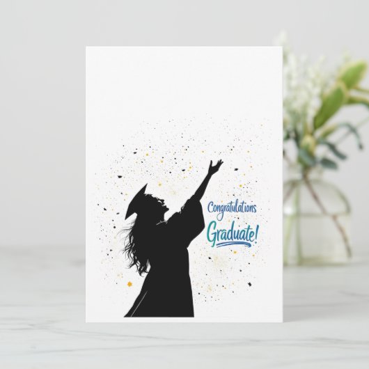 Gefeliciteerd Afstuderen: Happy Afstuderen Kaart (Staand voorkant)