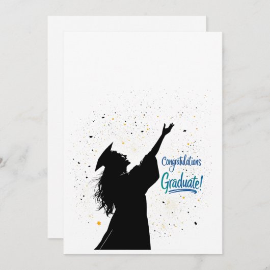 Gefeliciteerd Afstuderen: Happy Afstuderen Kaart (Voorkant / Achterkant)