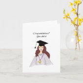 gefeliciteerd, afstuderen - Illustratie Kaart (Gele Bloem)