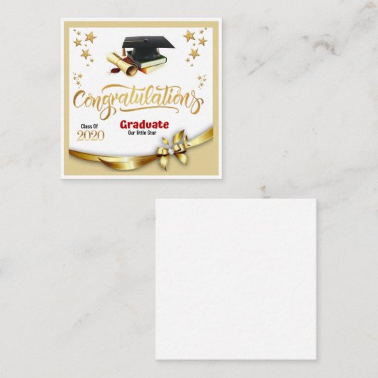 Gefeliciteerd Afstuderen Informatiekaartje (Voorkant / Achterkant)