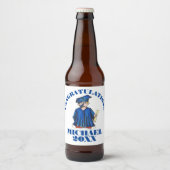 Gefeliciteerd Afstuderen jongen Afstuderen Pet Gow Bier Etiket (Voorkant)