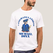 Gefeliciteerd Afstuderen jongen Afstuderen Pet Gow T-shirt (Voorkant)