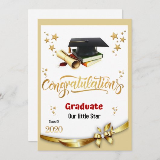 Gefeliciteerd, Afstuderen kaart (Voorkant / Achterkant)