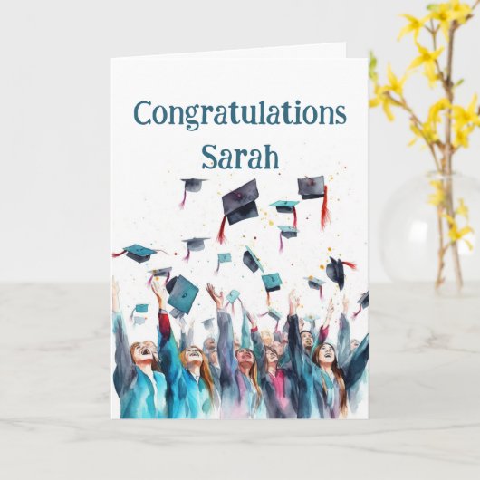 Gefeliciteerd Afstuderen Kaart (Gele Bloem)