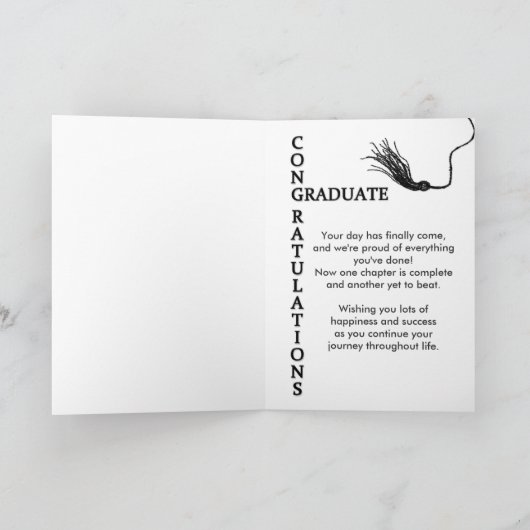 Gefeliciteerd Afstuderen Kaart (Binnen)