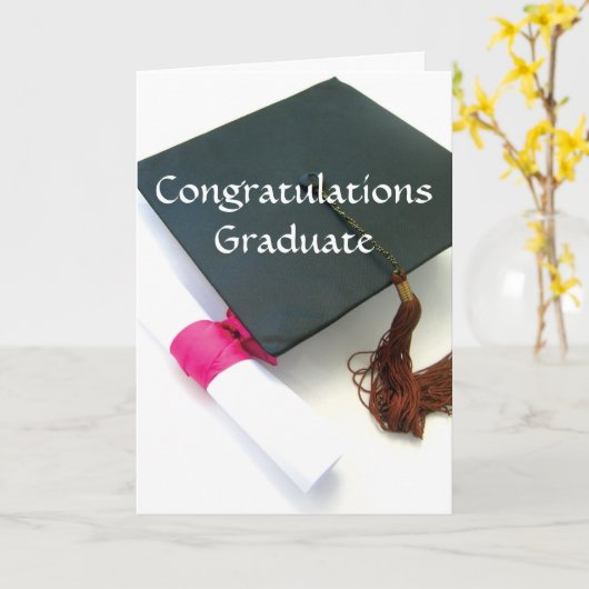 Gefeliciteerd Afstuderen Kaart (Gele Bloem)