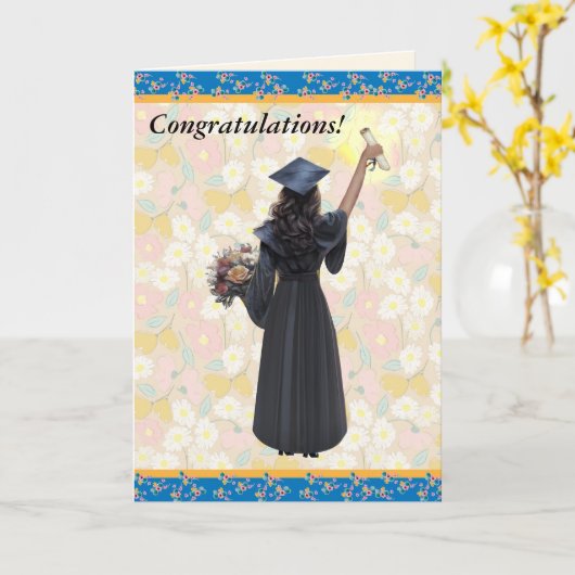 Gefeliciteerd Afstuderen Kaart (Gele Bloem)