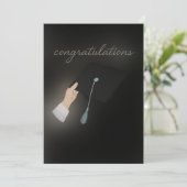 Gefeliciteerd Afstuderen Kaart – Zwart & Elegant (Staand voorkant)