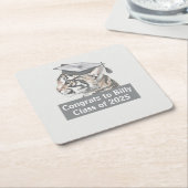 Gefeliciteerd Afstuderen Kartonnen Onderzetters (Schuin)