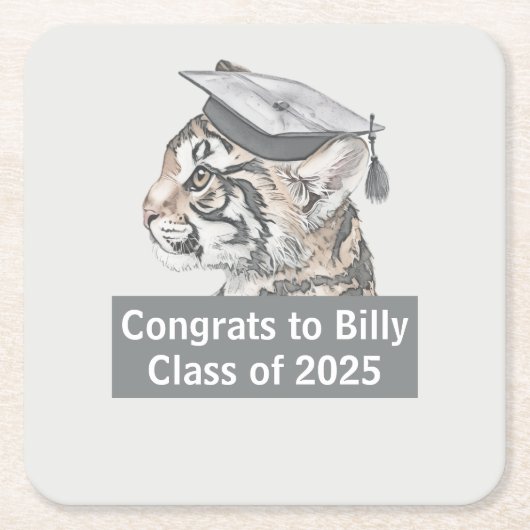 Gefeliciteerd Afstuderen Kartonnen Onderzetters (Voorkant)