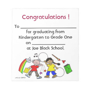 Gefeliciteerd! Afstuderen Kindergarten Notitieblok