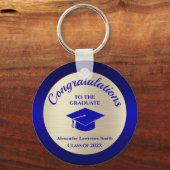 Gefeliciteerd, Afstuderen klasse 2023 Blue Gold Sleutelhanger (Voorkant)