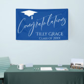 Gefeliciteerd Afstuderen Klasse Bright Blue Spandoek (Beurs)