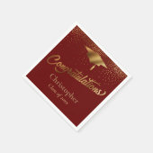 Gefeliciteerd Afstuderen, klasse Gold Burgundy Servet (Hoek)