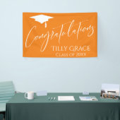 Gefeliciteerd Afstuderen Klasse Sinaasappel Spandoek (Beurs)