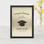 Gefeliciteerd, Afstuderen klasse van 2022 Black Go Kaart (Gele Bloem)