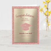 Gefeliciteerd, Afstuderen Klasse van 2022 Roze Gol Kaart (Gele Bloem)