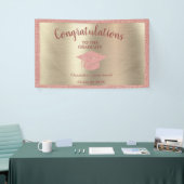 Gefeliciteerd, Afstuderen Klasse van 2022 Roze Gol Spandoek (Beurs)