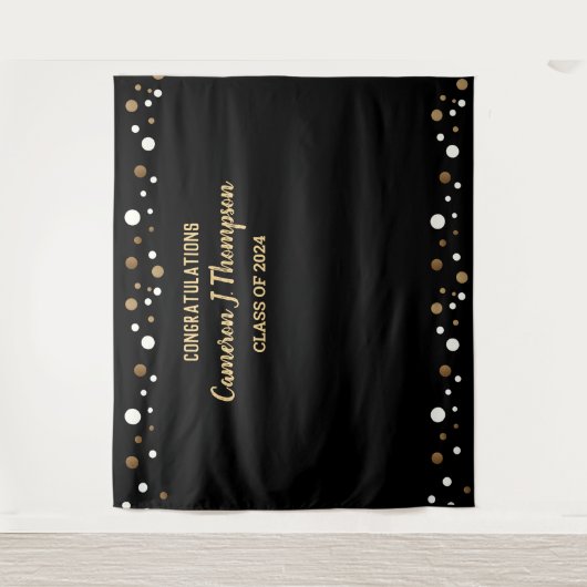 Gefeliciteerd Afstuderen klasse van 2024 achtergro Wandkleed (Voorkant)