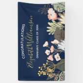 Gefeliciteerd Afstuderen Klasse van Bloemen Spandoek (Verticaal)